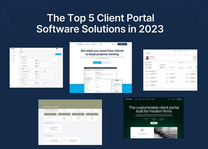 Featured image for Motion.io blog post titled "5 Best Client Portal Software for Client Management in 2023 (Ranked)"